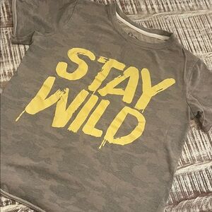 art class Stay Wild Camo T-Shirt - Yellow and Gray